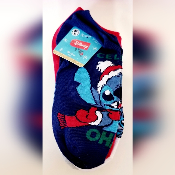 Disney Lilo & Stitch Christmas Socks - Picture 1 of 4
